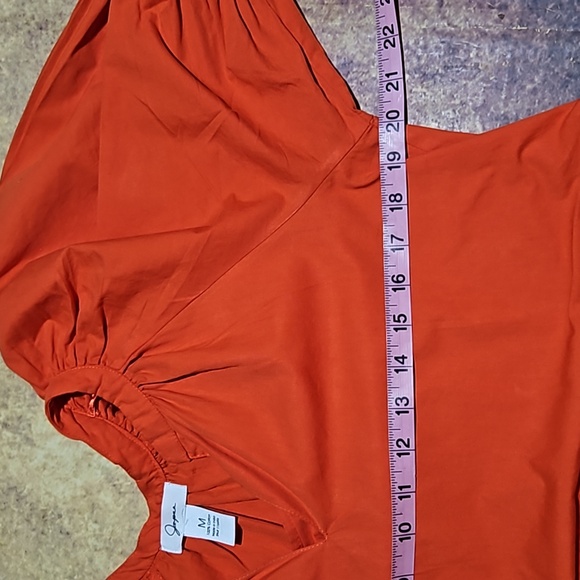 Japna | Orange Cotton Ruffled Mini Dress - Picture 5 of 6